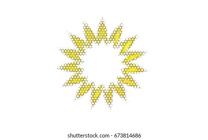 Light Orange vector polygonal illustration, which consist of hexagons. Hexagonal design for your business. Creative geometric background in Origami style with gradient