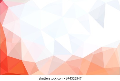 Light Orange vector polygonal illustration, which consist of triangles. Triangular pattern for your business design. Geometric background in Origami style with gradient. 