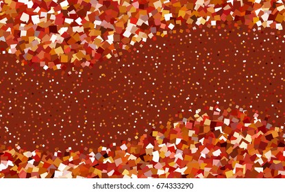 Light Orange vector polygonal illustration, which consist of rectangles. Rectangular pattern for your business design. Geometric background in Origami style with gradient. 