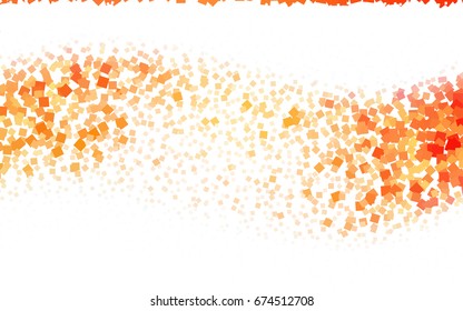 Light Orange vector polygonal illustration consisting of rectangles. Rectangular design for your business. Creative geometric background in origami style with gradient.
