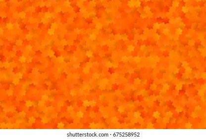 Light Orange vector polygonal illustration, which consist of hexagons. Hexagonal design for your business. Creative geometric background in Origami style with gradient