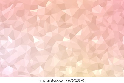 Light Orange vector polygonal illustration, which consist of triangles. Triangular design for your business. Creative geometric background in Origami style with gradient