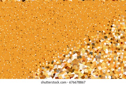 Light Orange vector polygonal illustration consisting of rectangles. Rectangular design for your business. Creative geometric background in origami style with gradient.
