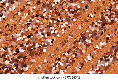 Light Orange vector polygonal illustration consisting of rectangles. Rectangular design for your business. Creative geometric background in origami style with gradient.