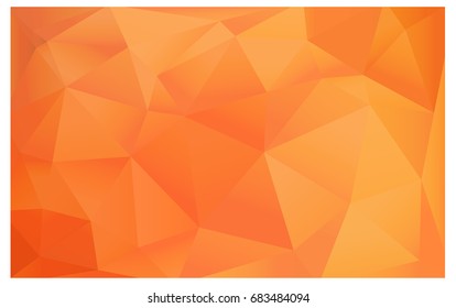 Ilustración poligonal de Vector naranja claro, que consiste en triángulos. Patrón triangular para el diseño de su negocio. Fondo geométrico en estilo Origami con gradiente. 
