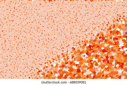Light Orange vector polygonal illustration consisting of rectangles. Rectangular design for your business. Creative geometric background in origami style with gradient.
