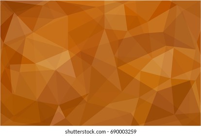 Light Orange vector polygonal illustration, which consist of triangles. Triangular design for your business. Creative geometric background in Origami style with gradient