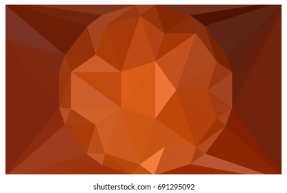 Light Orange vector polygonal illustration, which consist of triangles with a gemstone in center. Triangular design of a huge diamond for your business. Creative geometric background of gems.