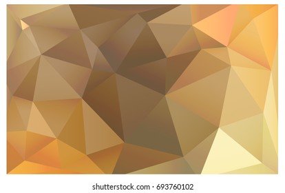 Light Orange vector polygonal illustration, which consist of triangles. Triangular design for your business. Creative geometric background in Origami style with gradient