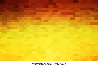 Light Orange vector polygonal illustration, which consist of rectangles. Rectangular pattern for your business design. Geometric background in Origami style with gradient. 