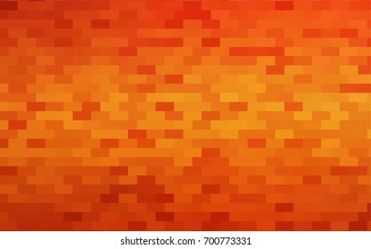 Light Orange vector polygonal illustration consisting of rectangles. Rectangular design for your business. Creative geometric background in origami style with gradient.