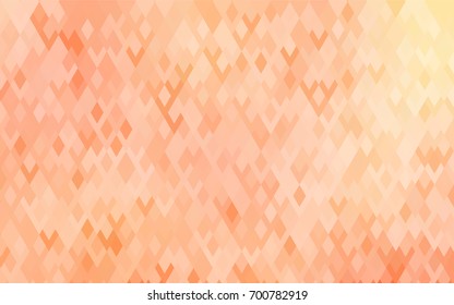 Light Orange vector polygonal illustration consisting of rectangles. Rectangular design for your business. Creative geometric background in origami style with gradient.