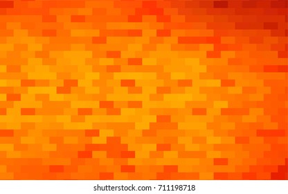 Light Orange vector polygonal illustration, which consist of rectangles. Rectangular pattern for your business design. Geometric background in Origami style with gradient. 
