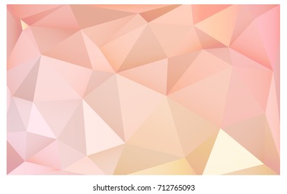 Light Orange vector polygonal illustration, which consist of triangles. Triangular design for your business. Creative geometric background in Origami style with gradient