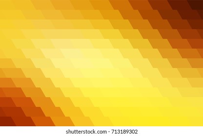 Light Orange vector polygonal illustration, which consist of rectangles. Rectangular pattern for your business design. Geometric background in Origami style with gradient. 