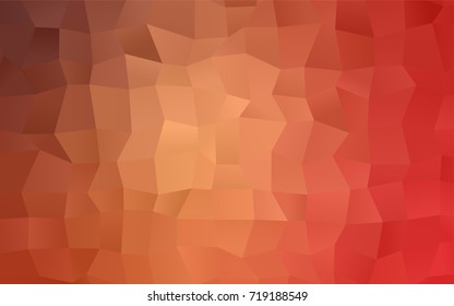Light Orange vector polygonal illustration consisting of rectangles. Rectangular design for your business. Creative geometric background in origami style with gradient.