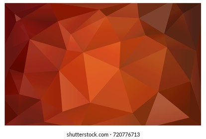 Light Orange vector polygonal illustration, which consist of triangles. Triangular pattern for your business design. Geometric background in Origami style with gradient. 