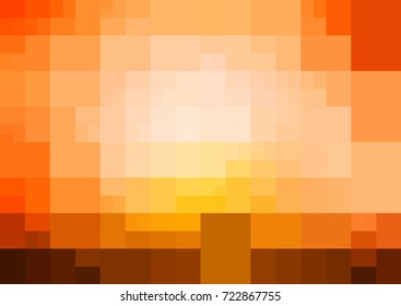 Light Orange vector polygonal illustration, which consist of rectangles. Rectangular design for your business. Creative geometric background in Origami style with gradient