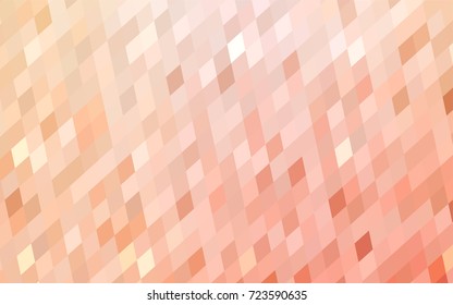 Light Orange vector polygonal illustration, which consist of rectangles. Rectangular pattern for your business design. Geometric background in Origami style with gradient. 