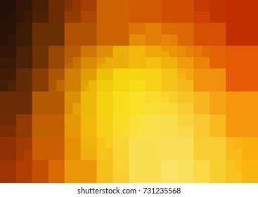 Light Orange vector polygonal illustration, which consist of rectangles. Rectangular pattern for your business design. Geometric background in Origami style with gradient. 