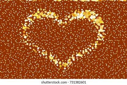 Light Orange vector polygonal illustration consisting of rectangles. Rectangular design for your business. Creative geometric background in origami style with gradient.