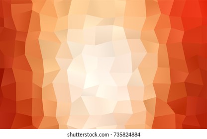 Light Orange vector polygonal illustration consisting of rectangles. Rectangular design for your business. Creative geometric background in origami style with gradient.