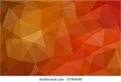 Light Orange vector polygonal illustration, which consist of triangles. Triangular pattern for your business design. Geometric background in Origami style with gradient. 