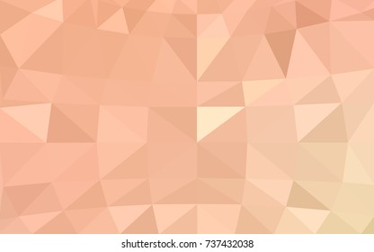 Light Orange vector polygonal illustration, which consist of triangles. Triangular design for your business. Creative geometric background in Origami style with gradient