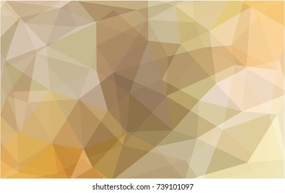 Light Orange vector polygonal illustration, which consist of triangles. Triangular design for your business. Creative geometric background in Origami style with gradient