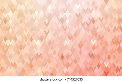 Light Orange vector polygonal illustration, which consist of rectangles. Rectangular pattern for your business design. Geometric background in Origami style with gradient. 
