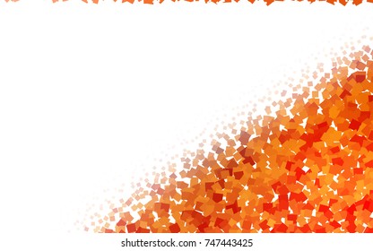 Light Orange vector polygonal illustration consisting of rectangles. Rectangular design for your business. Creative geometric background in origami style with gradient.