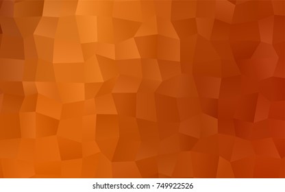 Light Orange vector polygonal illustration, which consist of rectangles. Rectangular pattern for your business design. Geometric background in Origami style with gradient. 