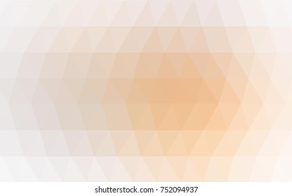 Light Orange vector polygonal illustration, which consist of triangles. Triangular design for your business. Creative geometric background in Origami style with gradient