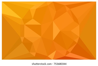 Light Orange vector polygonal illustration, which consist of triangles with a gemstone in center. Triangular design of a huge diamond for your business. Creative geometric background of gems.