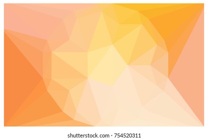 Light Orange vector polygonal illustration, which consist of triangles with a gemstone in center. Triangular design of a huge diamond for your business. Creative geometric background of gems.