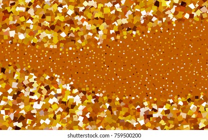 Light Orange vector polygonal illustration, which consist of rectangles. Rectangular pattern for your business design. Geometric background in Origami style with gradient. 
