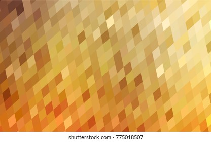 Light Orange vector polygonal illustration consisting of rectangles. Rectangular design for your business. Creative geometric background in origami style with gradient.