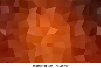 Light Orange vector polygonal illustration consisting of rectangles. Rectangular design for your business. Creative geometric background in origami style with gradient.