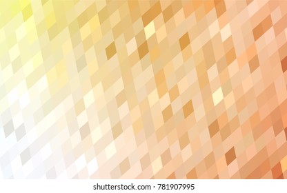 Light Orange vector polygonal illustration consisting of rectangles. Rectangular design for your business. Creative geometric background in origami style with gradient.