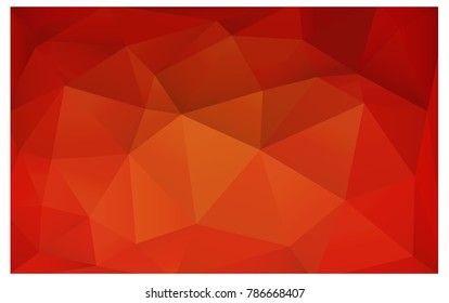 Light Orange vector polygonal illustration, which consist of triangles. Triangular pattern for your business design. Geometric background in Origami style with gradient. 