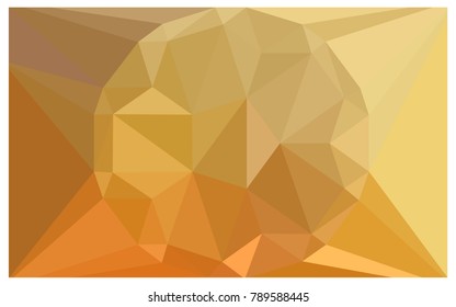 Light Orange vector polygonal illustration, which consist of triangles with a gemstone in center. Triangular design of a huge diamond for your business. Creative geometric background of gems.