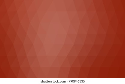 Light Orange vector polygonal illustration, which consist of triangles. Triangular design for your business. Creative geometric background in Origami style with gradient