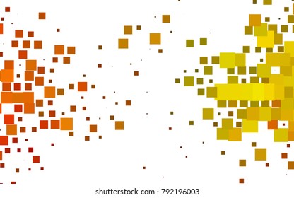 Light Orange vector polygonal illustration consisting of rectangles. Rectangular design for your business. Creative geometric background in origami style with gradient.