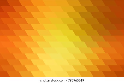 Light Orange vector polygonal illustration consisting of rectangles. Rectangular design for your business. Creative geometric background in origami style with gradient.