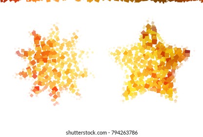Light Orange vector polygonal illustration consisting of rectangles. Rectangular design for your business. Creative geometric background in origami style with gradient.