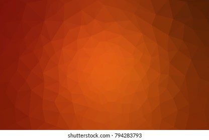 Light Orange vector polygonal illustration, which consist of triangles. Triangular design for your business. Creative geometric background in Origami style with gradient
