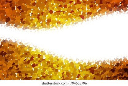 Light Orange vector polygonal illustration, which consist of rectangles. Rectangular pattern for your business design. Geometric background in Origami style with gradient. 