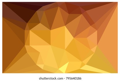 Light Orange vector polygonal illustration, which consist of triangles with a gemstone in center. Triangular design of a huge diamond for your business. Creative geometric background of gems.