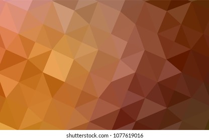 Light Orange vector polygonal pattern. Polygonal abstract illustration with gradient. The template for cell phone's backgrounds.