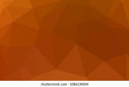 Light Orange vector polygonal pattern. Colorful abstract illustration with triangles. Triangular pattern for your design.